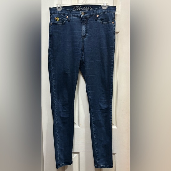 2 Yoga Jeans high rise skinny size 29 black and blue - Picture 4 of 6